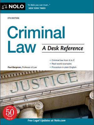 cover image of Criminal Law : A Desk Reference